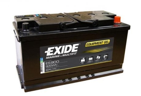 Акумулятор 80Аh(900wh)-12v EQUIPMENT GEL (353х175х190),R,EN540 гелевий EXIDE ES900 (фото 1)