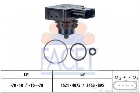 Датчик тиску вихлопних газів Jetta/Passat/Touran 1.2-3.6 i/TSI/FSI/TDI/SDI 03-> FACET 10.3275 (фото 1)