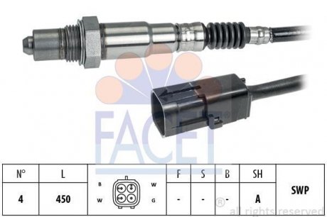 Датчик кислорода (лямбда-зонд) 2108 -2123 (0258006537) FACET 10.8357 (фото 1)