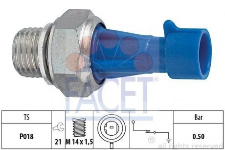 Датчик давления масла Jumper/Boxer 3.0 Hdi 06- FACET 7.0143 (фото 1)