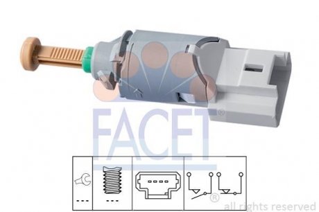 Вмикач сигналу стоп FACET 7.1227 (фото 1)