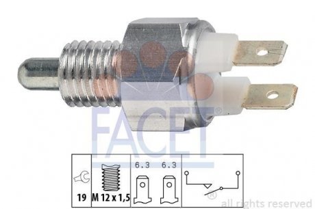 Датчик заднего хода BMW 3(E30/E36)/ 5(E28/E34)/7(E32) 1.6-3.5 74-99 FACET 7.6029 (фото 1)