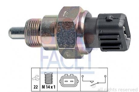 Датчик заднього ходу Fabia 99-03/Octavia 96-10/Cadd 96-00 FACET 7.6216 (фото 1)