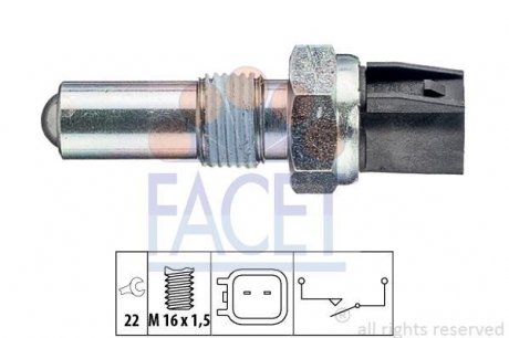 Датчик заднего хода Ford Focus (04-), Fiesta (01-), Tourneo (14-) 5-speed MT (7. FACET 7.6283 (фото 1)