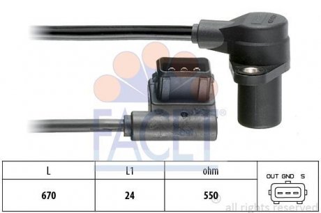 Датчик оборотов коленвала Bmw 3 touring 325 i (87-93) FACET 9.0485 (фото 1)