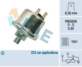 Датчик тиску оливи VW Golf III 2.0 GTI 16V 92-97 (M10x1) FAE 14740 (фото 1)