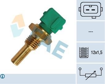 Датчик температури охолоджуючої рідини Mazda 323/626/Toyota Camry/Corolla 80-00 (M12x1,5) зелений FAE 33360 (фото 1)