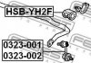 Втулка стабілізатора FEBEST HSB-YH2F (фото 2)