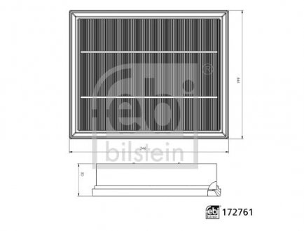 Фільтр повітряний Ford Edge/Galaxy/Mondeo 1.5/1.6/2.0TDCI/2.0EcoBlue 15- FEBI BILSTEIN 172761 (фото 1)