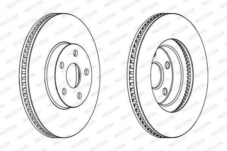Диск гальмівний FERODO DDF1484C (фото 1)