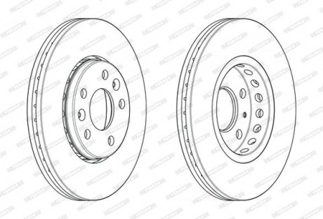 Диск гальмівний FERODO DDF2507C (фото 1)