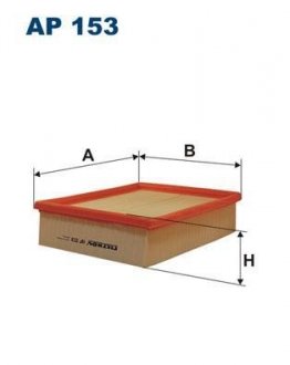 ФИЛЬТР ВОЗД. OPEL VECTRA 1.7TDI 12V (МОТ. 1686CC. 82HP) 10/95- FILTRON AP 153 (фото 1)