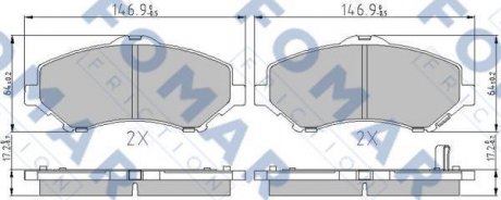 Колодки гальмівні дискові FOMAR FO 850083 (фото 1)