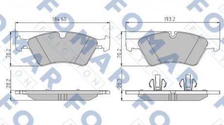 Колодки гальмівні дискові FOMAR FO 858781 (фото 1)