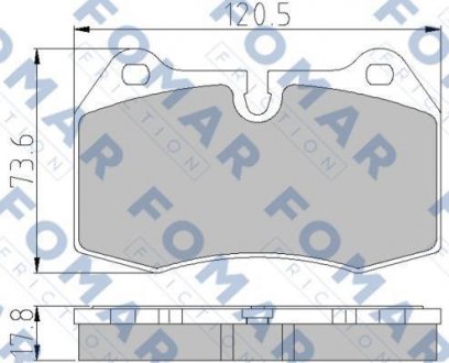 Колодки гальмівні дискові FOMAR FO 904981 (фото 1)