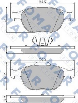 Колодки гальмівні дискові FOMAR FO 907781 (фото 1)