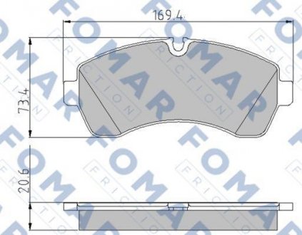 Колодки гальмівні дискові FOMAR FO 921481 (фото 1)