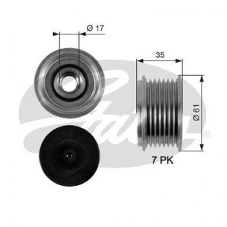 Шків генератора VW Touareg/Porsche Cayenne 3.2-4.8 02- Gates OAP7095 (фото 1)