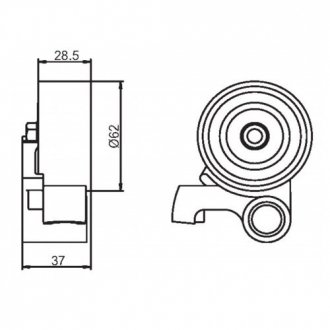 Ролик натяжной TOYOTA (пр-во) GMB GT90830 (фото 1)