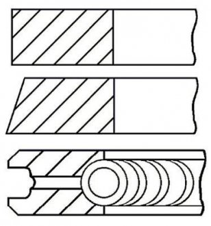 Кільця поршневі FIAT 69,60 2,0 x 1,5 x 2,0 1,3TD 16V 03- (вир-во) (вир-во) GOETZE 08-425600-00 (фото 1)