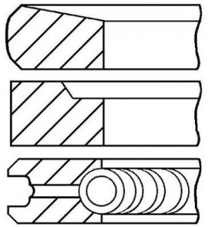 Комплект кілець на поршень GOETZE 08-431700-00 (фото 1)