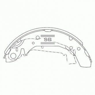 Комплект гальмівних колодок з 4 шт. барабанів Hi-Q (SANGSIN) SA111