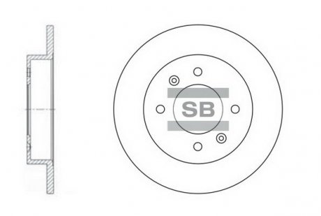 Диск гальмівний HYUNDAI AVANTE XD 00 - задн. (вир-во) Hi-Q (SANGSIN) SD1017 (фото 1)