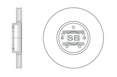 Диск гальмівний HYUNDAI VERACRUZ 06 - передн. (вир-во) Hi-Q (SANGSIN) SD1053 (фото 1)