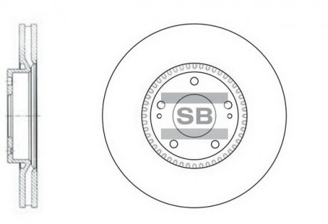 Диск тормозной HYUNDAI ix35 - 2.0, 2.4 передн. (пр-во) Hi-Q (SANGSIN) SD1069 (фото 1)