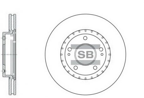 Диск гальмівний HYUNDAI VELOSTER 1.6 передн. (вир-во) Hi-Q (SANGSIN) SD1071 (фото 1)
