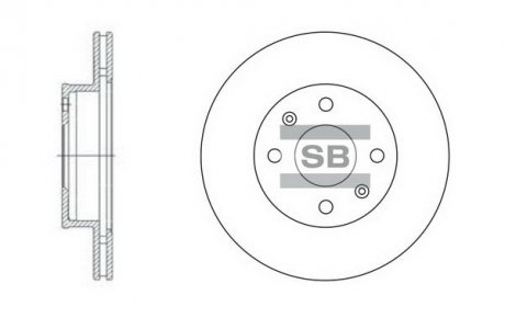 Диск гальмівний KIA MORNING,PICANTO передн. (вир-во) Hi-Q (SANGSIN) SD2010 (фото 1)