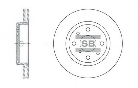 Диск тормозной KIA SEPHIA SHUMA передн. (пр-во) Hi-Q (SANGSIN) SD2015 (фото 1)