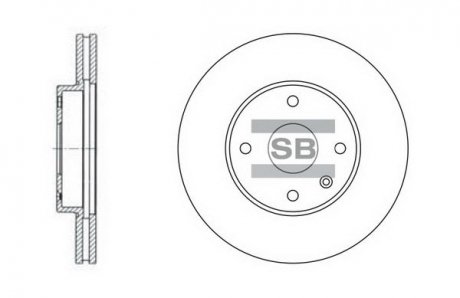 Диск тормозной Chevrolet Epica передн. (пр-во) Hi-Q (SANGSIN) SD3007 (фото 1)