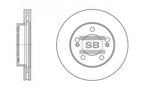 Диск тормозной SSANGYONG KYRON ACTYON передн. (пр-во) Hi-Q (SANGSIN) SD3024 (фото 1)