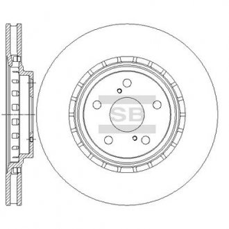 Диск гальмівний TOYOTA LEXUS RX270 08-, TOYOTA HIGHLANDER 09- передн. (вир-во) Hi-Q (SANGSIN) SD4034 (фото 1)