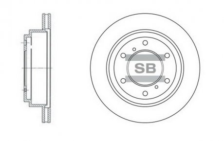 Диск гальмівний MITSUBISHI PAJERO III передн. (вир-во) Hi-Q (SANGSIN) SD4307 (фото 1)