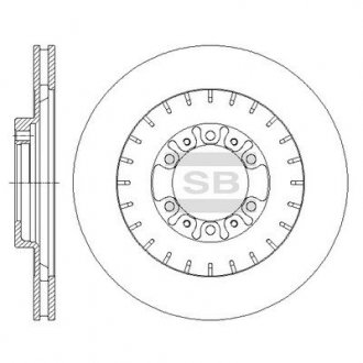 Диск гальмівний MITSUBISHI PAJERO SPORTS передн. (вир-во) Hi-Q (SANGSIN) SD4322 (фото 1)