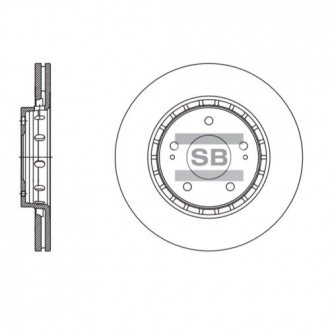 Диск тормозной MITSUBISHI OUTLANDER передн. (пр-во) Hi-Q (SANGSIN) SD4329 (фото 1)
