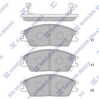 КОЛОДКИ ТОРМ. ПЕРЕДН. HYUNDAI GETZ/ACT/LNT/VRN Hi-Q (SANGSIN) SP1047 (фото 1)