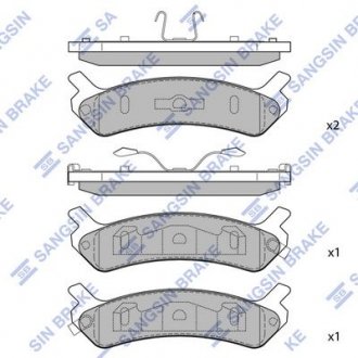 5820133A00 КОЛОДКИ ТОРМ. HYUNDAI SONATA,SONICA 90-96 Hi-Q (SANGSIN) SP1058 (фото 1)