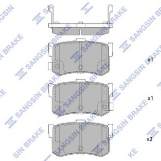 Колодка гальм. диск. HYUNDAI SONATA 1.8, 2.0, 3.0 96-98 задн. (вир-во) Hi-Q (SANGSIN) SP1074 (фото 1)