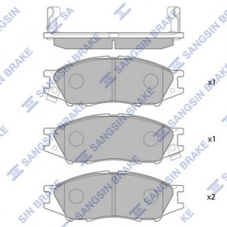 КОЛОДКИ ТОРМ. ПЕРЕД. NISSAN ALMERA CLASIC B10RS Hi-Q (SANGSIN) SP1156 (фото 1)