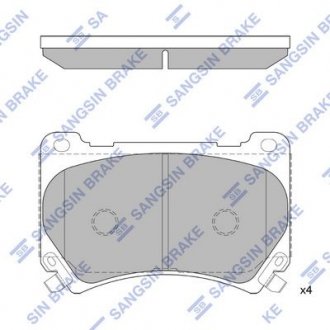 Колодки тормозные передние Hyundai Genesis (12-) Hi-Q (SANGSIN) SP1206