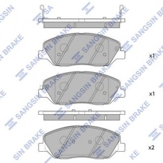 Колодка тормозная передняя (58101-3MA00) Hi-Q (SANGSIN) SP1246 (фото 1)