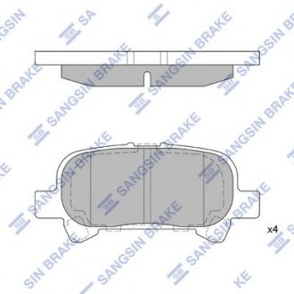 Колодка гальм. диск. TOYOTA CAMRY задн. (вир-во) Hi-Q (SANGSIN) SP1364 (фото 1)