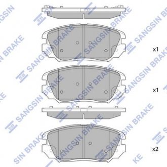 Кт. Гальмiвнi колодки Hi-Q (SANGSIN) SP1402