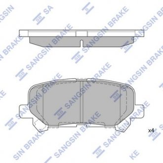 Колодка гальм. диск. ACURA MDX 07- HONDA PILOT 09- задн. (вир-во) Hi-Q (SANGSIN) SP1461 (фото 1)