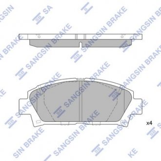 Колодка гальм. диск. TOYOTA AVENSIS, CARINA E, CELICA 1.6I, 2.0I 16V 94.03 - передн. (вир-во Hi-Q (SANGSIN) SP1466 (фото 1)