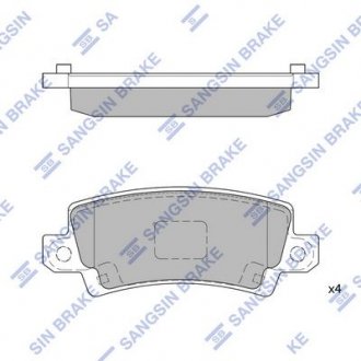 Колодка гальм. диск. TOYOTA COROLLA E12 00 - задн. (вир-во) Hi-Q (SANGSIN) SP1503 (фото 1)