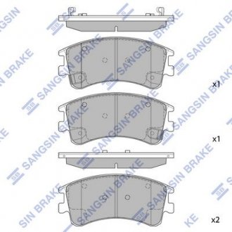 Колодка торм. диск. MAZDA 6 02- передн. (пр-во) Hi-Q (SANGSIN) SP1518 (фото 1)